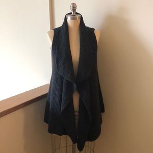 Gray Cardigan Sweater Vest